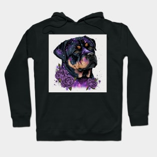 Rottweiler With Purple Shimmer Hoodie